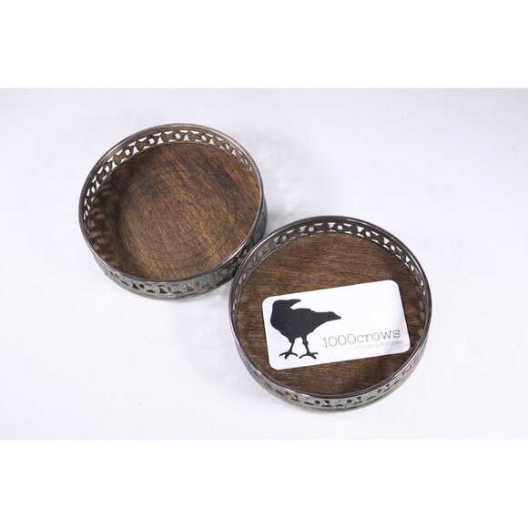 Vintage 2 English bottle coasters, bottle sliders, silver plated key trays, - Picture 2 of 9